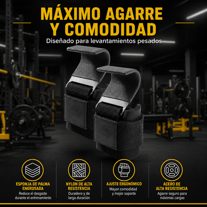 Straps | Ganchos de Acero para Levantamiento de Peso