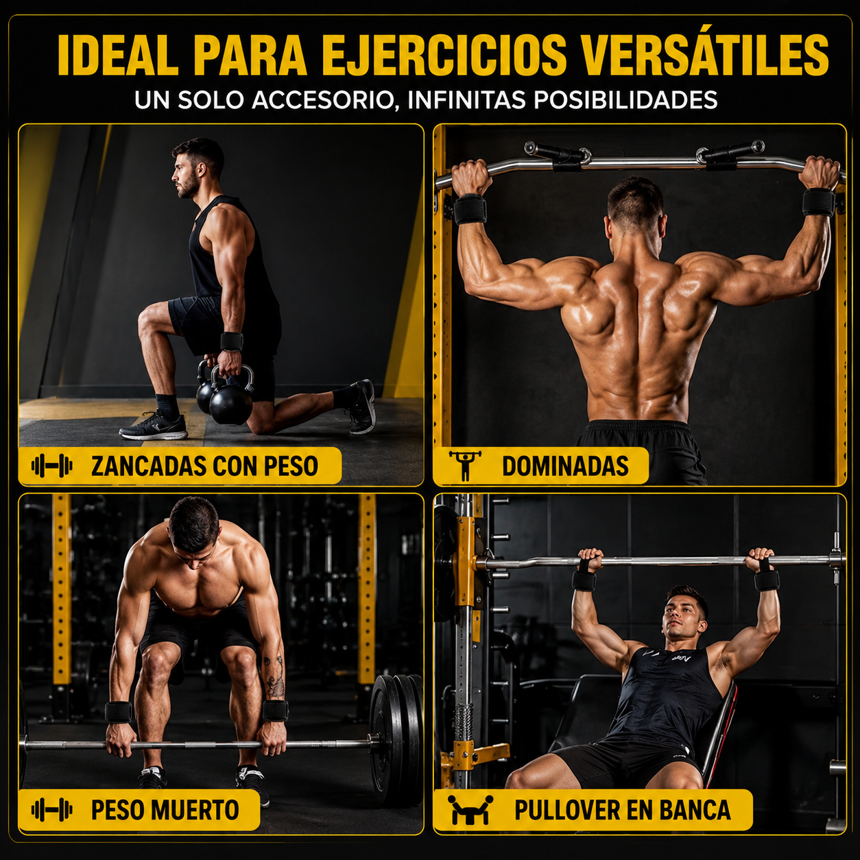 Straps | Ganchos de Acero para Levantamiento de Peso
