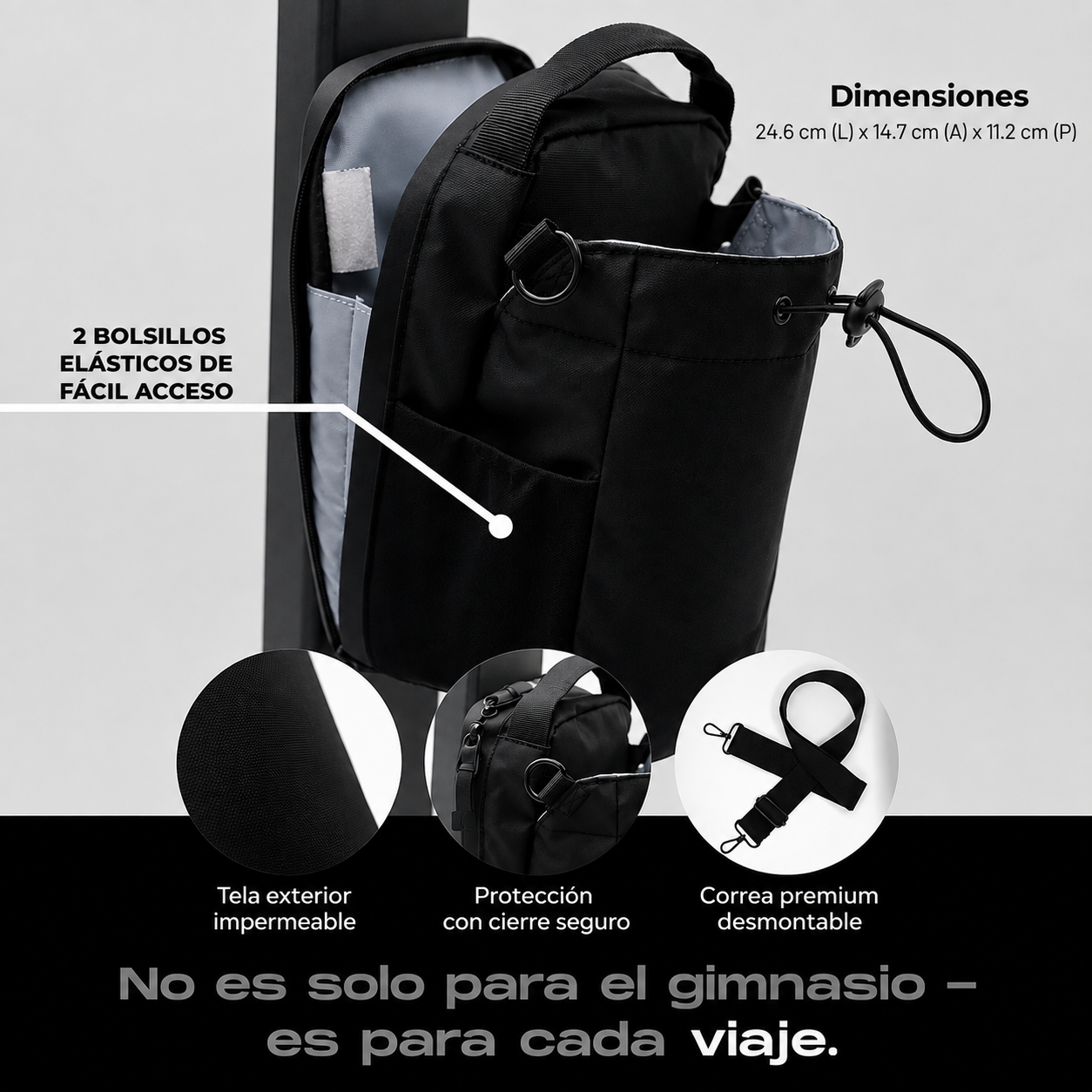 Bolsa Magnética de Gimnasio | Deportes, Viajes y Fitness